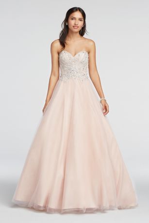 Crystal Beaded Strapless Sweetheart ...